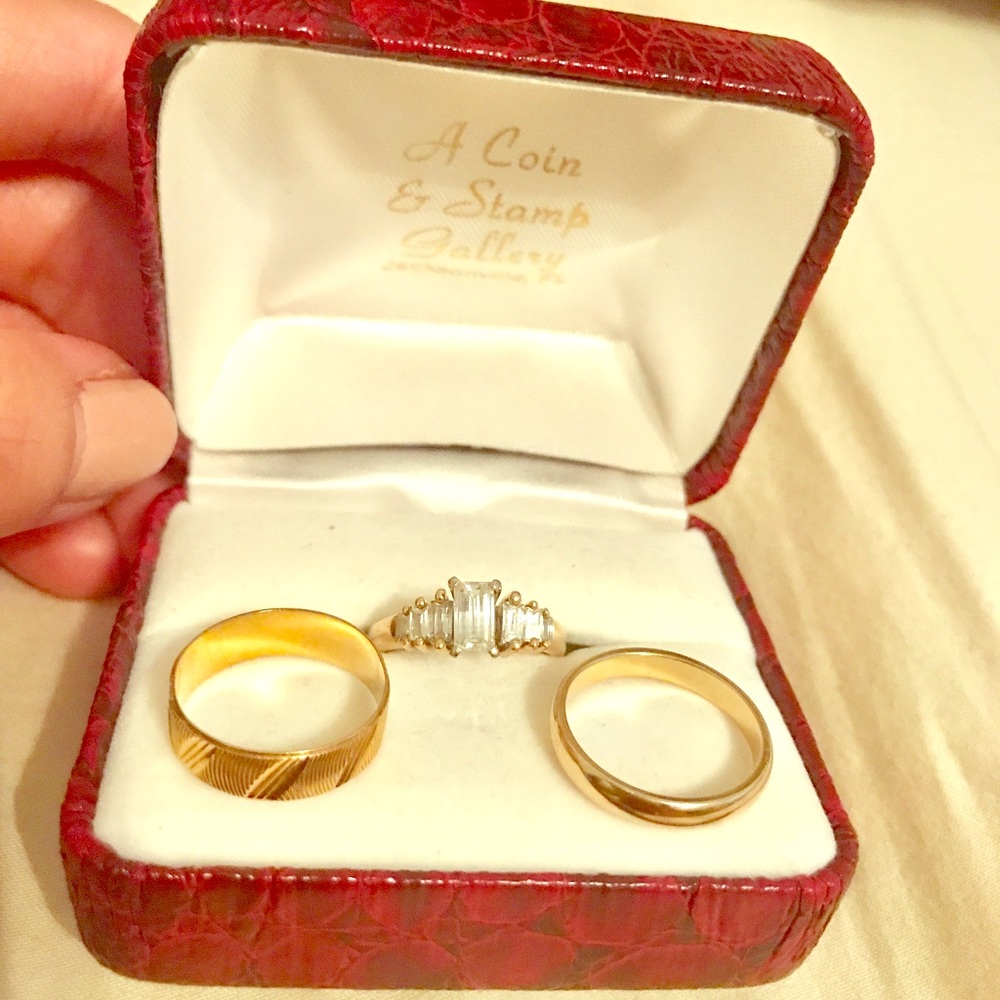 14K engagement  wedding band set